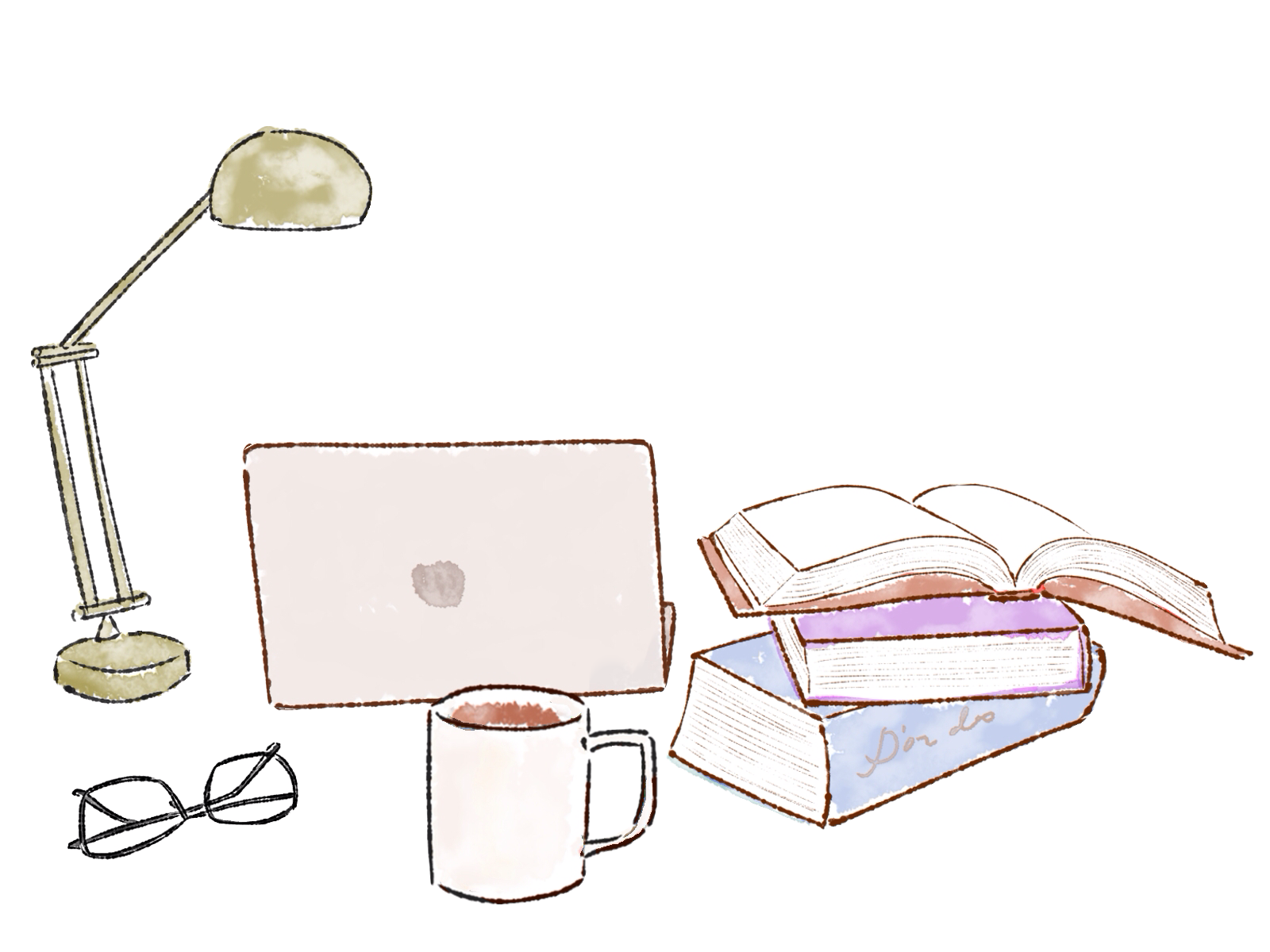 仲間と寄り添う女性たちのイラスト
